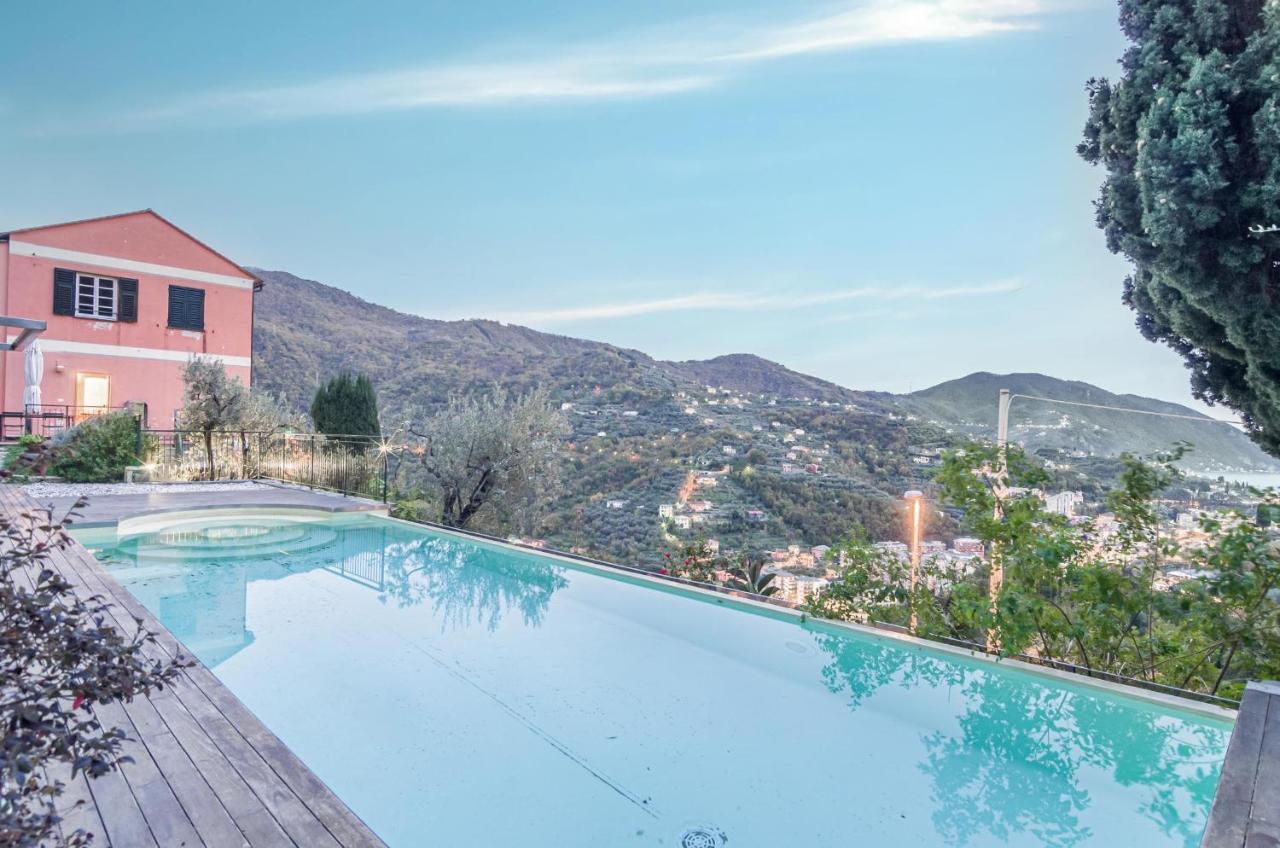 Recco Apartment With View And Pool Ngoại thất bức ảnh